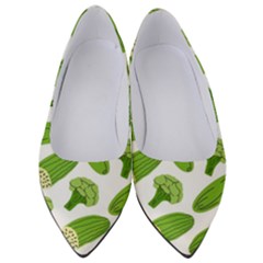 Vegetable Pattern With Composition Broccoli Women s Low Heels by pakminggu