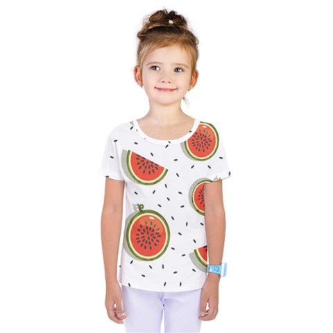 Seamless Background Pattern With Watermelon Slices Kids  One Piece T-shirt by pakminggu