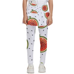 Seamless Background Pattern With Watermelon Slices Kids  Skirted Pants by pakminggu