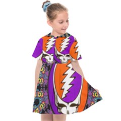 Gratefuldead Grateful Dead Pattern Kids  Sailor Dress by Cowasu