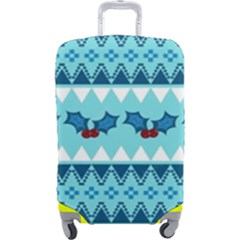 Blue Christmas Vintage Ethnic Seamless Pattern Luggage Cover (large) by Bedest