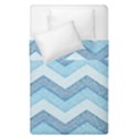 Seamless Pattern Of Cute Summer Blue Line Zigzag Duvet Cover Double Side (Single Size) View1