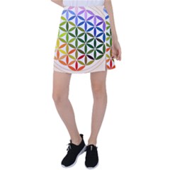 Mandala Rainbow Colorful Tennis Skirt by Bedest