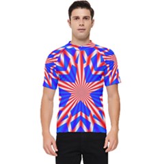 Star-explosion-burst-usa-red Men s Short Sleeve Rash Guard by Bedest