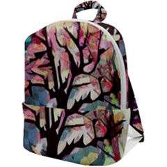 Tree-moon-night-sky-landscape Zip Up Backpack by Bedest