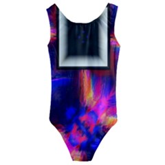 Box-abstract-frame-square Kids  Cut-out Back One Piece Swimsuit by Bedest