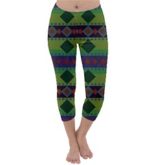 Background-batik 01 Capri Winter Leggings 