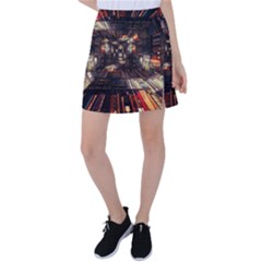 Library-tunnel-books-stacks Tennis Skirt by Bedest