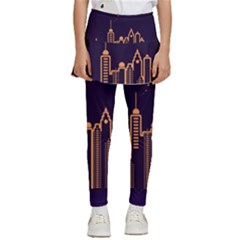 Skyscraper Town Urban Towers Kids  Skirted Pants by pakminggu