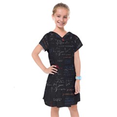 Math Mathematics Pattern Kids  Drop Waist Dress by pakminggu