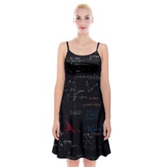 Math Mathematics Pattern Spaghetti Strap Velvet Dress by pakminggu