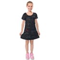 Math Mathematics Pattern Kids  Short Sleeve Velvet Dress View1