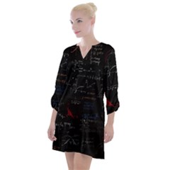 Math Mathematics Pattern Open Neck Shift Dress by pakminggu