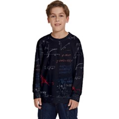 Math Mathematics Pattern Kids  Crewneck Sweatshirt by pakminggu