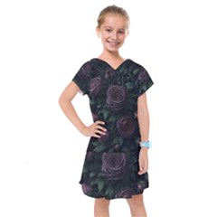 Rose Flower Plant Kids  Drop Waist Dress by pakminggu