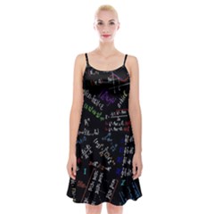 Mathematics  Physics Maths Math Pattern Spaghetti Strap Velvet Dress by pakminggu