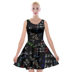 Mathematics  Physics Maths Math Pattern Velvet Skater Dress by pakminggu