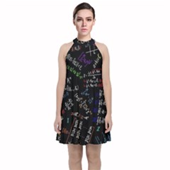 Mathematics  Physics Maths Math Pattern Velvet Halter Neckline Dress  by pakminggu