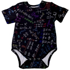 Mathematics  Physics Maths Math Pattern Baby Short Sleeve Bodysuit by pakminggu