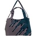 Abstract Diagonal Striped Lines Pattern Double Compartment Shoulder Bag View1