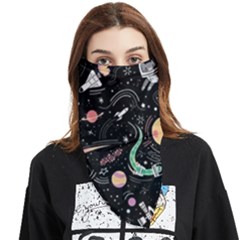 Cat And Dog Space Pattern Face Covering Bandana (triangle) by pakminggu