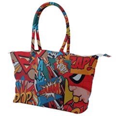 Comic Cartoon Pattern Canvas Shoulder Bag by pakminggu