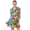 Illustration Cartoon Character Animal Cute Mini Skater Shirt Dress View1