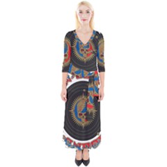 The Grateful Dead Quarter Sleeve Wrap Maxi Dress by Cowasu