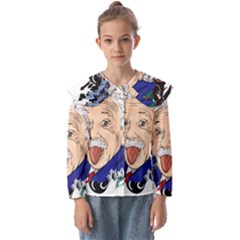 Albert Einstein Physicist Kids  Peter Pan Collar Blouse by Cowasu