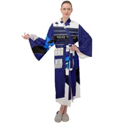 Tardis-doctor-who Maxi Velvet Kimono by Cowasu