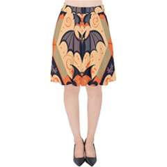 Bat Pattern Velvet High Waist Skirt by Valentinaart