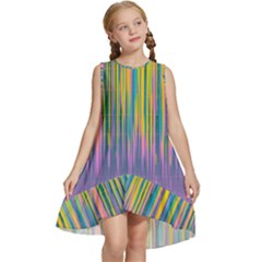 Background-colorful-texture-bright Kids  Frill Swing Dress by Cowasu