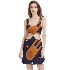 Meteor-meteorite-space-comet Velour Cutout Dress by Cowasu