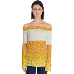 Bubble-beer Off Shoulder Long Sleeve Top by Sarkoni