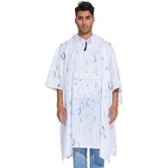 Blue Oxygen-bubbles-in-the-water Men s Hooded Rain Ponchos by Sarkoni