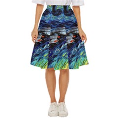 Spaceship Galaxy Parody Art Starry Night Classic Short Skirt by Sarkoni