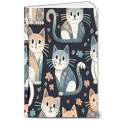 Cats Pattern 8  X 10  Hardcover Notebook by Valentinaart