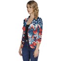 America pattern Women s One-Button 3/4 Sleeve Short Jacket View2