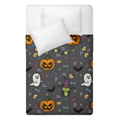 Halloween Pattern Bat Duvet Cover Double Side (single Size) by Bangk1t