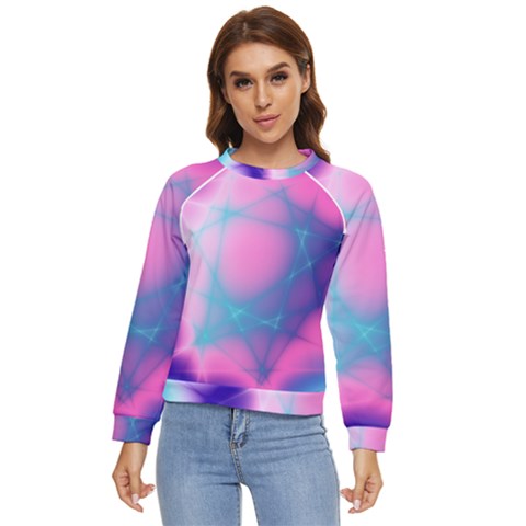 Geometry Abstract Pattern Hypercube Women s Long Sleeve Raglan T-shirt by Bangk1t