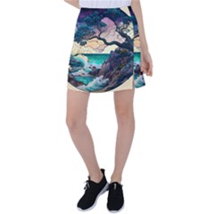 Tree Wave Ocean Tennis Skirt by Bangk1t