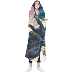 Tree Wave Ocean Wearable Blanket by Bangk1t