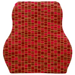 Geometry Background Red Rectangle Pattern Car Seat Velour Cushion  by Ravend