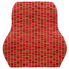 Geometry Background Red Rectangle Pattern Car Seat Back Cushion  by Ravend