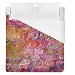 Abstract Crosscurrents Smudged Vibrance Duvet Cover (queen Size) by kaleidomarblingart