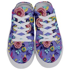 3d Flowers Pattern Flora Background Half Slippers by Bedest