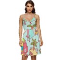 Summer Up Cute Doodle V-Neck Pocket Summer Dress  View1