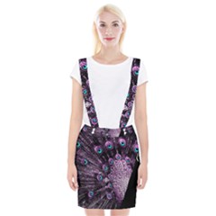 Purple Peacock Braces Suspender Skirt by Bedest