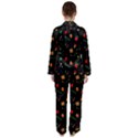 Christmas Pattern Texture Colorful Wallpaper Women s Long Sleeve Satin Pajamas Set	 View2