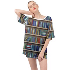 Bookshelf Oversized Chiffon Top by Ravend